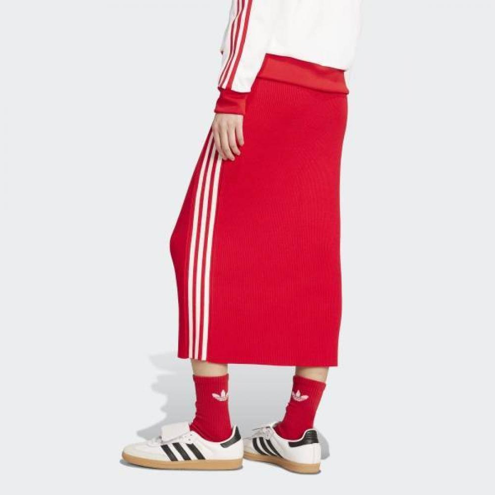 adidas ... Damen S Adicolor Gestrickter 3-Streifen-Rock AdidaS...