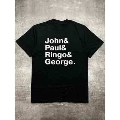 Herr Svart Rundhalsad Kortärmad Bomulls T-shirt (200 g) med medlemmars namn värmeöverföringstryck