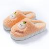Cotton slippers apple embroidery autumn and winter thick-soled velvet warm home cotton shoes couple shoes