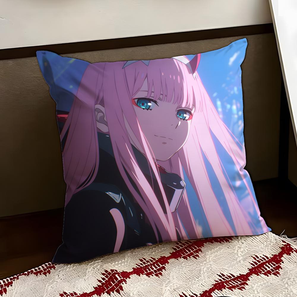 DDARLING in the FFRANXX Anime Cushion Cover Reversible Soft Durable Pillow Cover Home  Car MultiScene Use for Daily Comfort