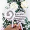 Cartoon Sequins Lollipop Ornament Large Xmas Candy Hanging Decor  Winter Home Decor