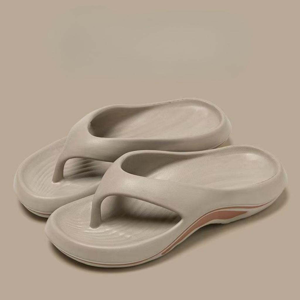 Unisex Contrasting Wave Thick Soled Slippers, Lightweight EVA Sandals, Soft, Non Slip, Shock-absorbing, Comfortable for Cooldown