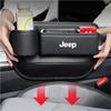 For Jeep Leather Car Seat Gap Organizer Crevice Side Storage Box For Jeep Renegade Grand Cherokee Compass Wrangler JK Rubicon