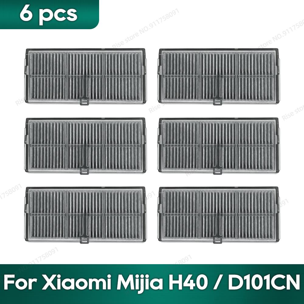 Compatible for Xiaomi Mijia H40 / D101CN Accessories Main Side Brush Hepa Filter Wipe Cloths Dust Bag Replacement Parts