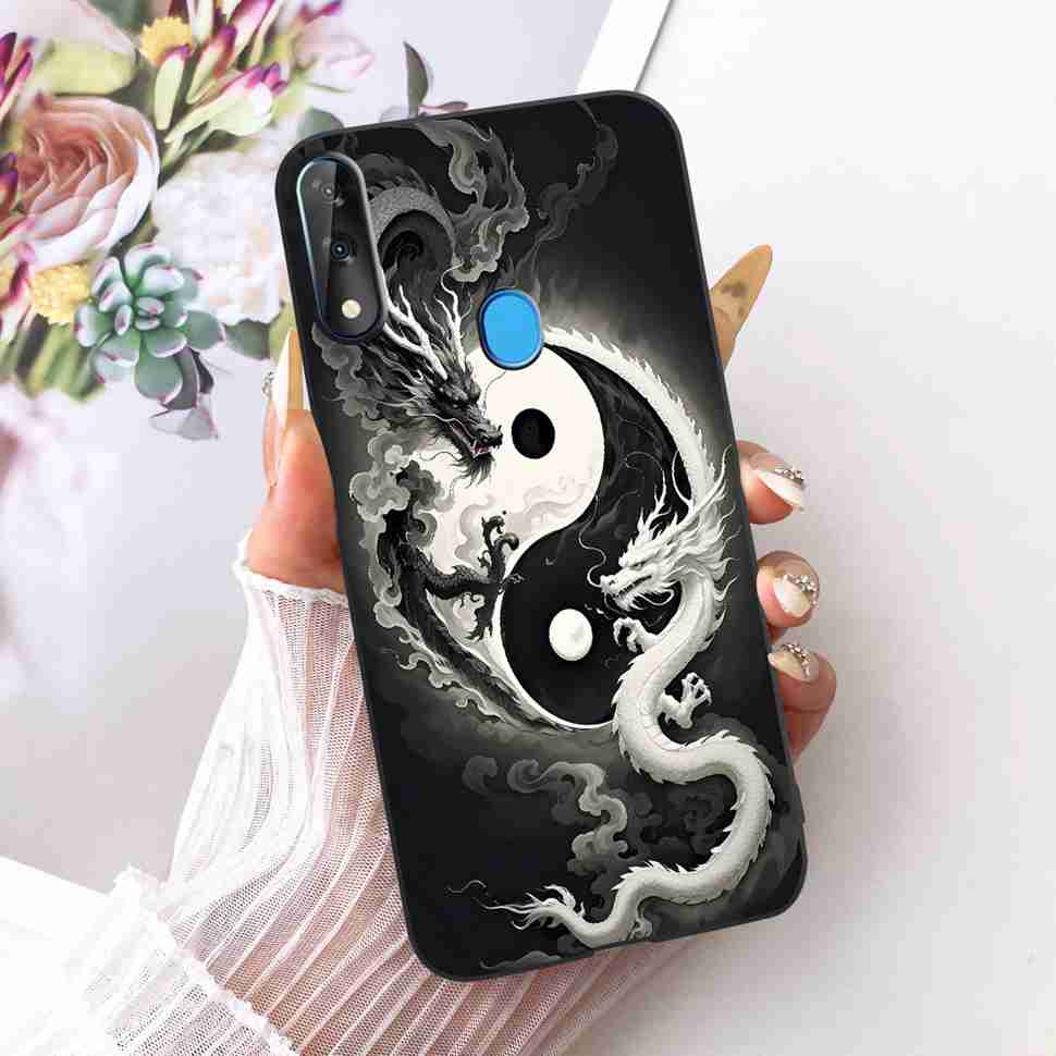 For ZTE Blade V10 2019 6.3" Case Lovely Cartoon Cat Silicone TPU Black Cover For ZTE Blade V10 V 10 2019 Phone Cases Bumper