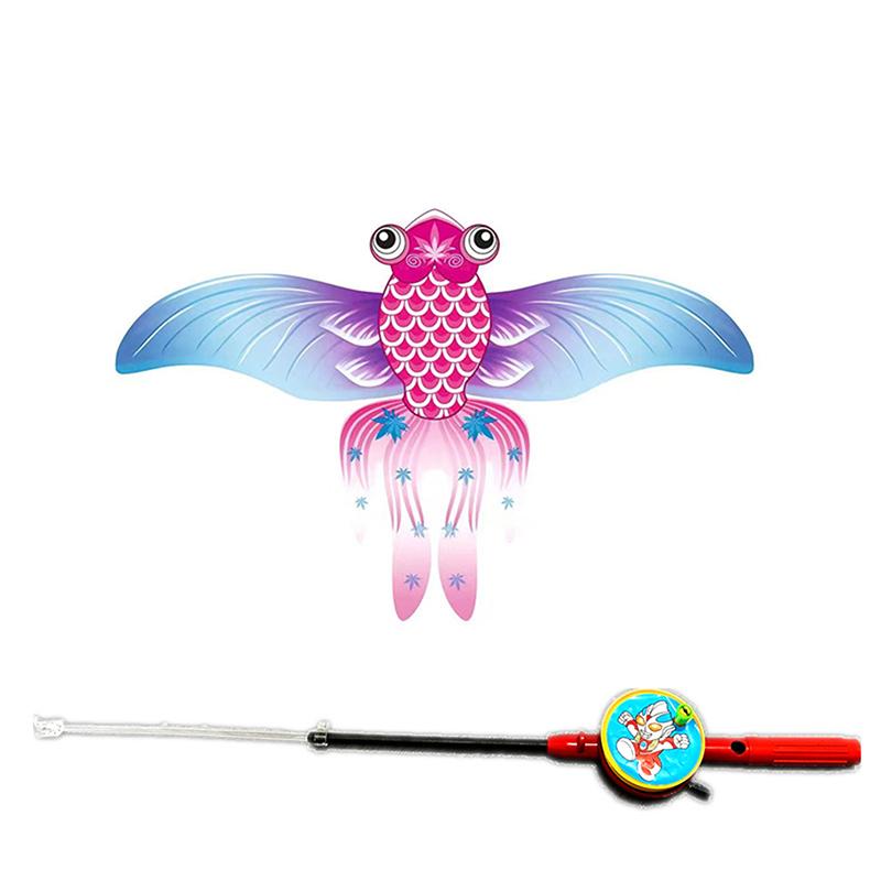 1Set Children Kite Toy Cartoon Butterfly Swallows Eagle Kite With Handle Kids Flying Kite Outdoor Toys