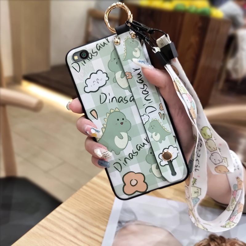 Lanyard Phone Holder Phone Case For Xiaomi Redmi GO Soft case Protective Shockproof Dirt-resistant Wristband Cute Ring