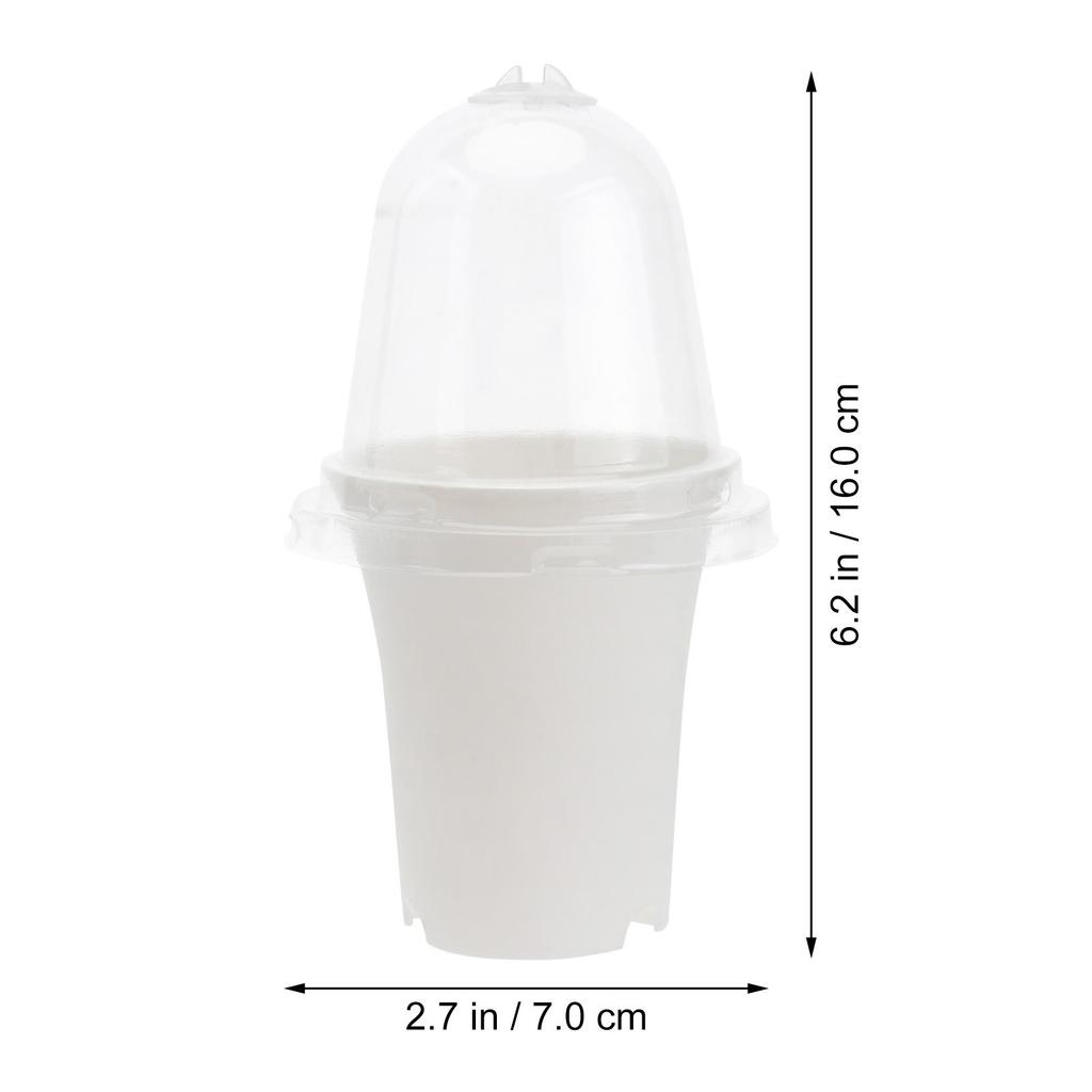 2Pcs Plastic Planting Pots Sturdy Succulent with Drainage and Air Inlet Flower Pots for Garden Home Yard Use