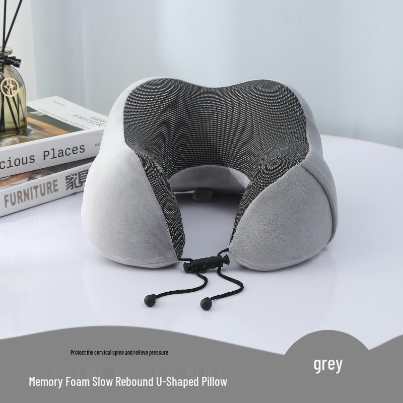 Hump-Shaped Memory Foam U-Shaped Neck Pillow for Office, Travel, and Business Trips