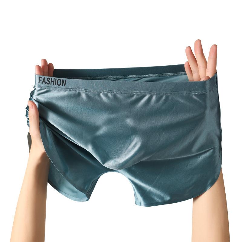 Male Spring and Summer Fashion New High-grade Sports Ice Silk Antibacterial Flat Angle Underwear