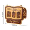 Annual Reading Record Board Wooden Hanging Reading Counter Wooden Hangable Bookshelf Decoration Books Read Tracker