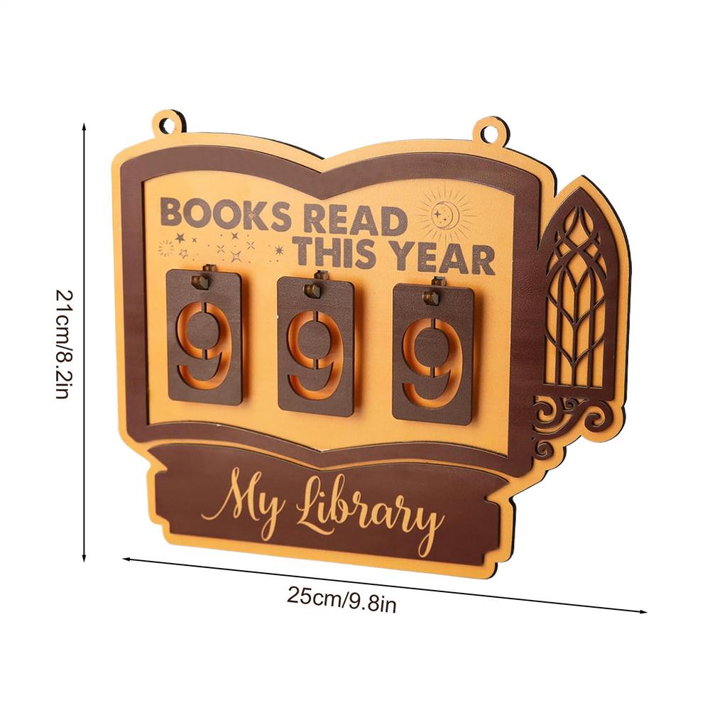 

Годовая доска записей о прочитанном Деревянный подвесной счетчик прочитанного Деревянная подвесная книжная полка Декорация Трекер прочитанных книг