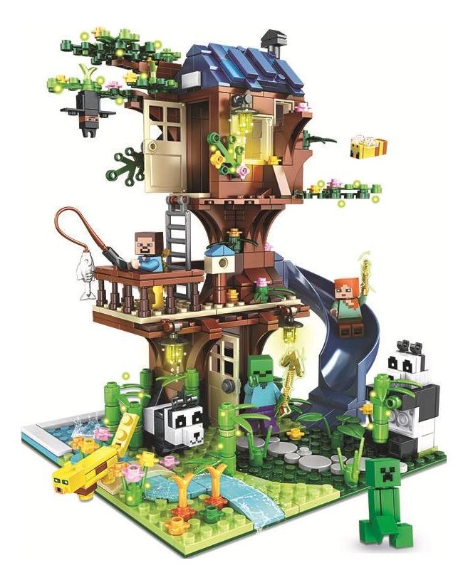 706pcs 2 Style Tree House Building Block Children Diy Educational Moc Bricks Toy Birthday Gift