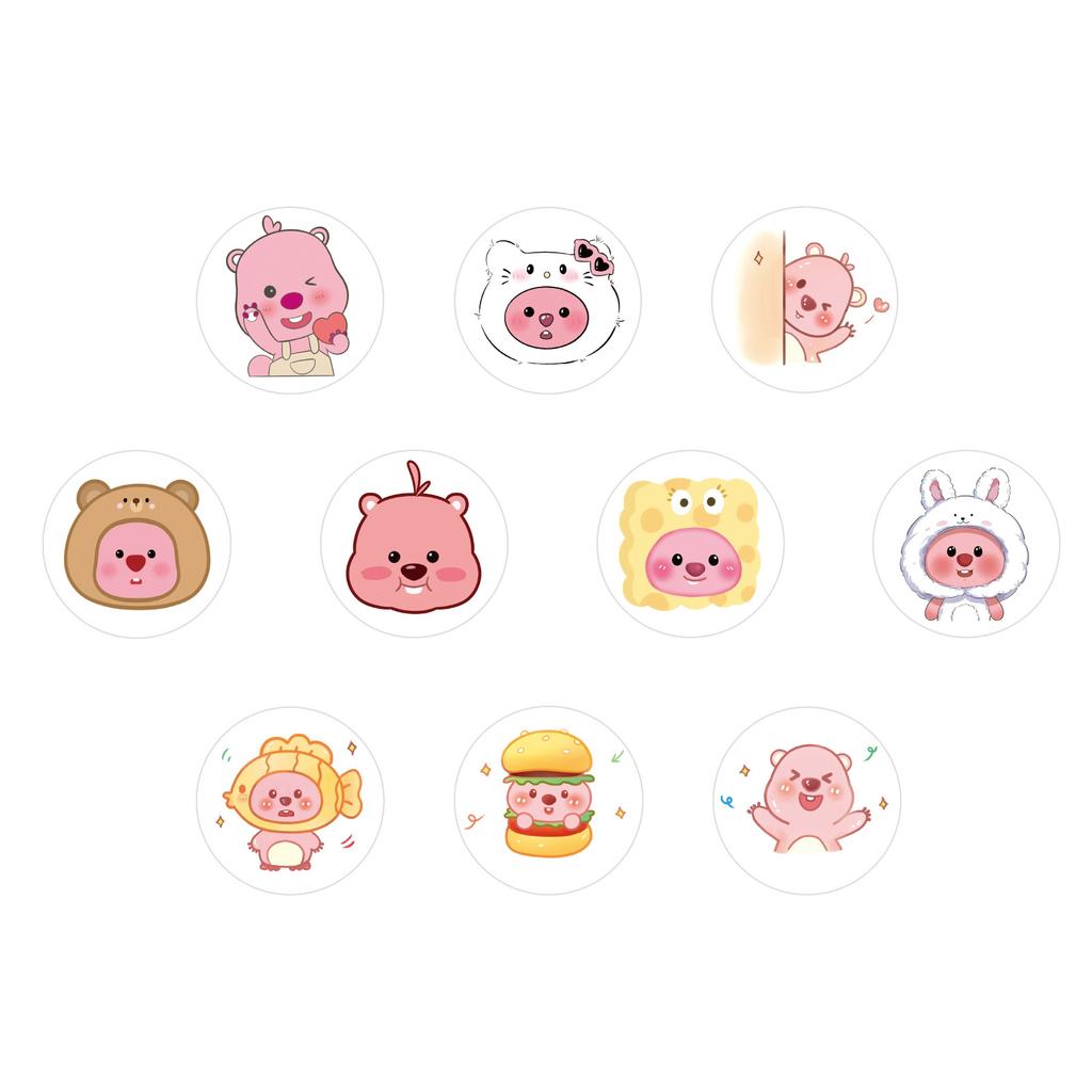 500 Stickers/roll Cartoon Little Beaver Roll Stickers Reward Cute Stickers Creative Handbook Rolls Personalized Tape