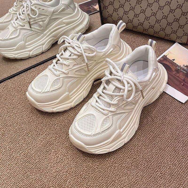 

European dad shoes women s ins tide 2025 new summer platform casual shoes show small versatile sports shoes 36