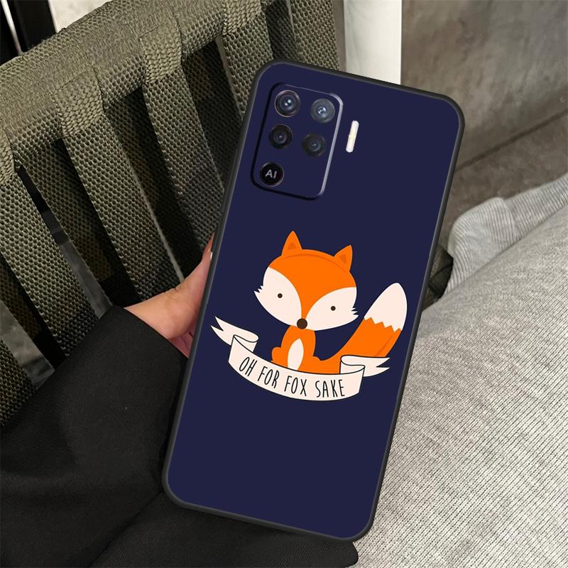 Cartoon Tier Fuchs Hülle Für Oppo A80 A60 A40 A94 A54 A98 A78 A18 A38 A58 A16 A76 A96 A17 A77 A74 A57S A15 Abdeckung