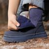 Kids Non-slip Snow Boots Boys Girls Plush High-top Boots Warm Cotton Shoes Winter Walking Hiking Shoes