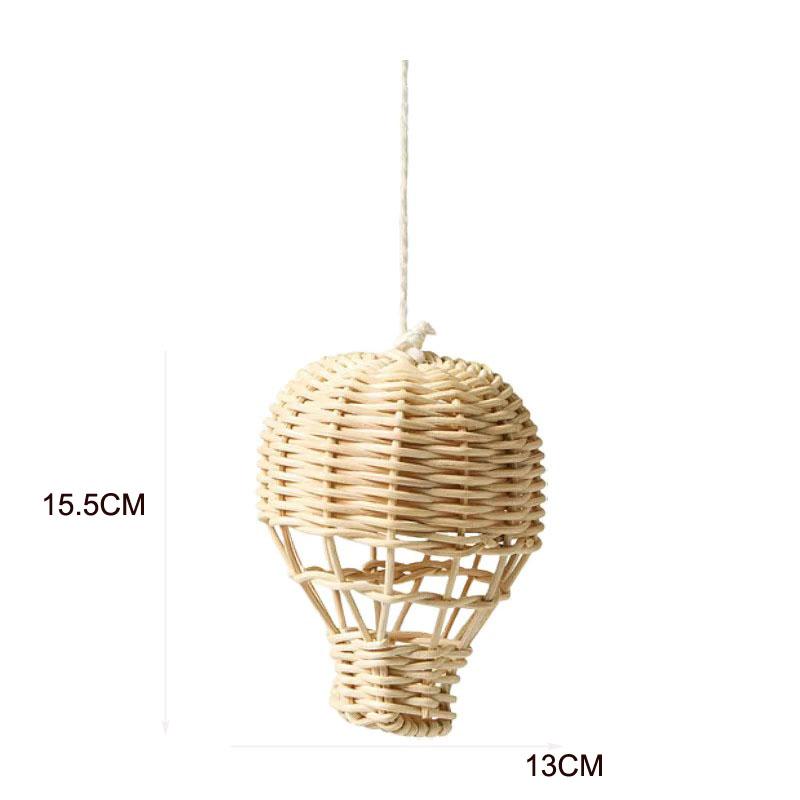 Handmade Rattan Woven Hot Air Balloon Kids Room Decoration Photography Props Nordic Wall Hanging Ornaments Rattan Woven Pendant