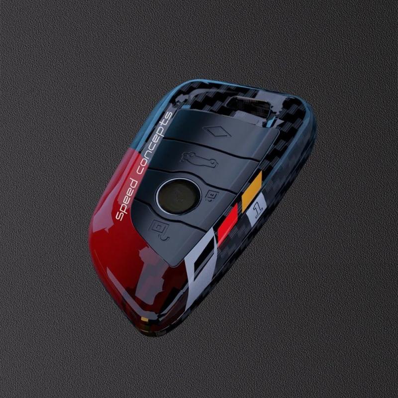 Fashion Carbon Fiber Style Car Remote Key Case Cover For BMW 1 2 3 4 5 6 7 Series X1 X3 X4 X5 X6 F30 F34 F10 F07 F20 G30 F15 F16