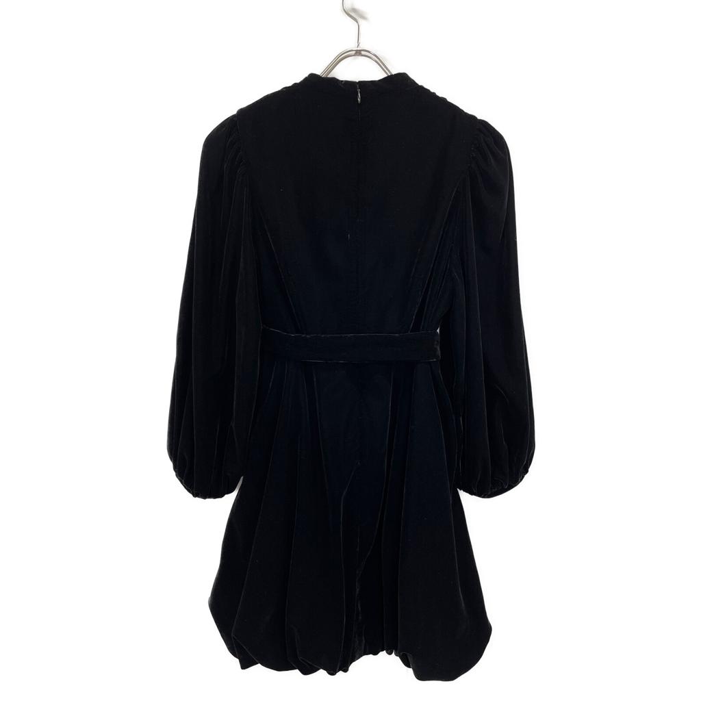 CLANE 17112-5232 BLACK VELOR BALLOON MINI ONE PIECE Dress 1 blackUsed