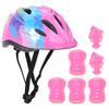 7pcs Kids Skating Bike Protective Gear Set Safety Helmet Knee Elbow Wrist PadPink Colorful Kids