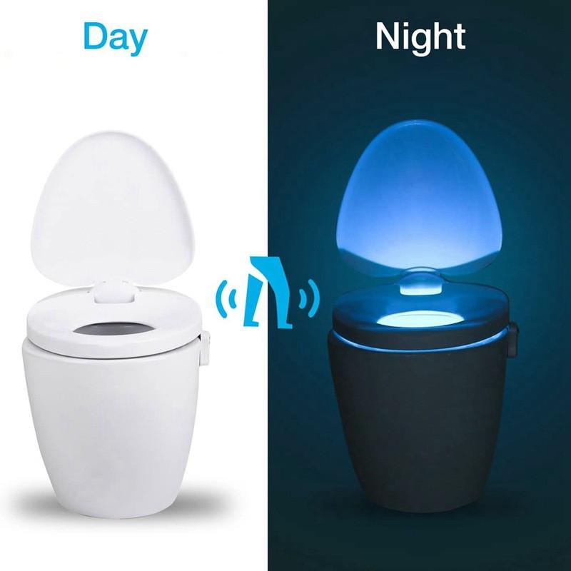 PIR Motion Sensor Toilet Seat Night Light 8 or 16 Colors Waterproof Backlight For Toilet Bowl LED Luminaria Lamp WC Toilet Light
