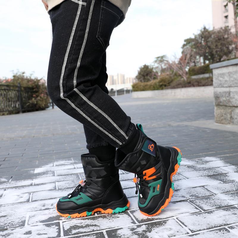 Детская зимняя противоскользящая износостойкая и мягкая теплая спортивная обувь с высоким — фото 12