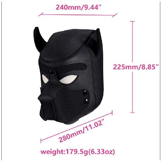 Gay Puppy Hood Neoprene Mask Muzzle Adult Pet Play Games Dog Slave Full Head Bondage Restraint Fetish Hood BDSM Sex Toys for