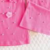 Girls' Rose & Pearl 2Pcs Short Sleeve Top & Pants Outfit