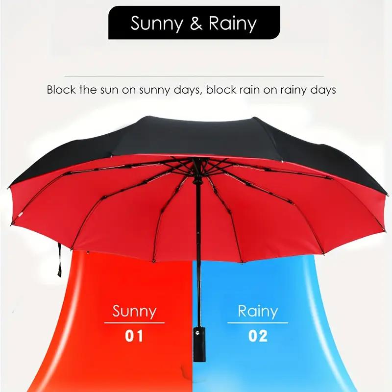 Paraguas Plegable Totalmente Automático Resistente al Viento y la Lluvia de Doble Capa para Hombres Mujeres Paraguas Grande de Lujo para Negocios Paraguas
