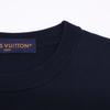 Louis Vuitton Schwarzes HRN42W Signature Kurzarm-Rundhals-Top M NavyUsed