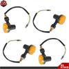 For Honda Yamaha Kawasaki 4× Motorcycle Turn Signals Blinker Light Black Amber