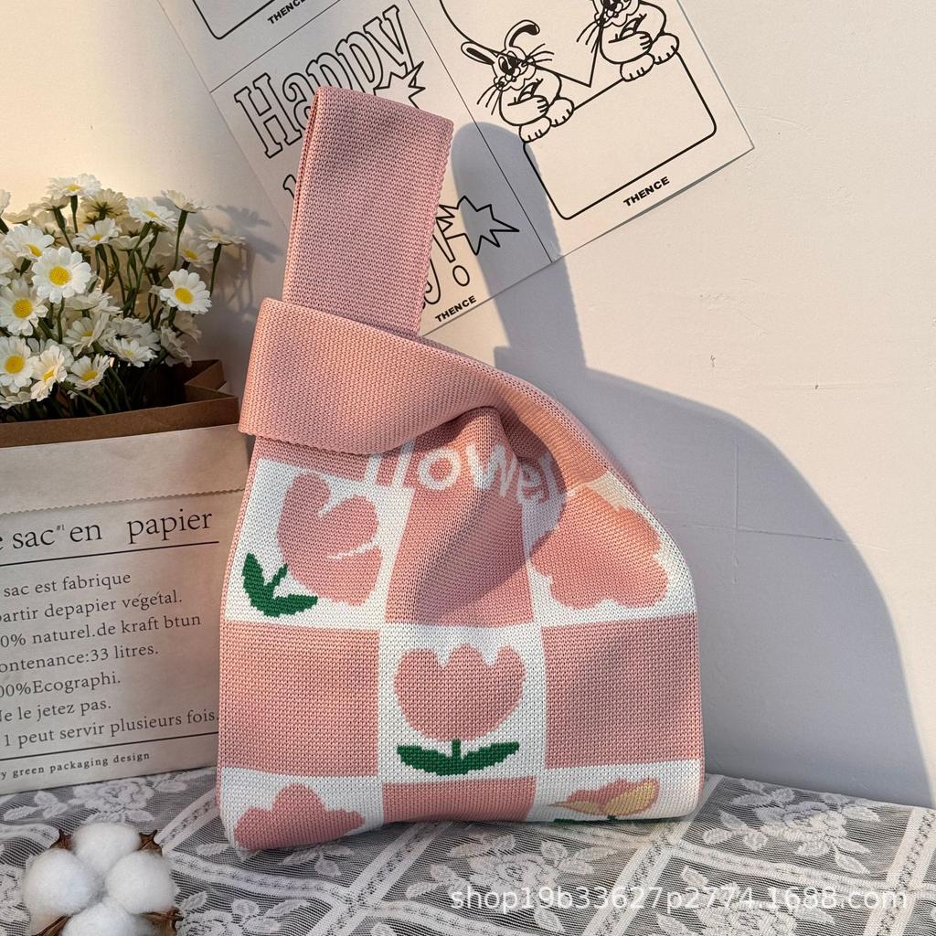 Geantă Tricotată cu Tematică Festivalul Bărcii Dragonului Geantă Cadou pentru Întâlnirea Companiei Geantă de Mână Cadou de Nuntă Geantă Zongzi Geantă Fericită pentru Bomboane