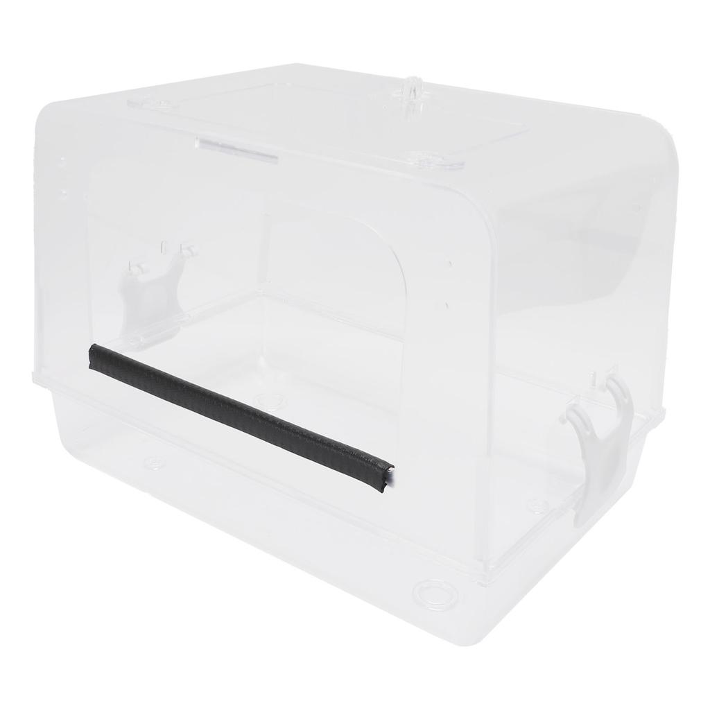 Cage Bird Bath Safe Acrylic Spacious Space Portable Easy To Install Multifunctional for Parrot