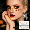 Bat Halloween Temporary Tattoo Waterproof Pumpkin Bat Ghost Stickers Facial Tattoo Stickers  Women