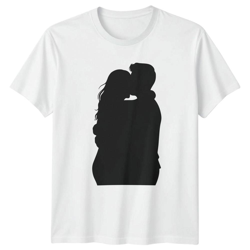 Couple Silhouette Unisex Graphic Tee RoUnisextic Love Gift S