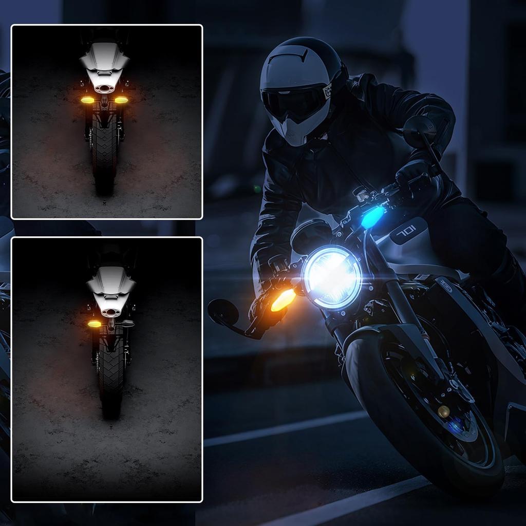 GZRUICA Motorcycle LED Turn Position Daytime Running High 27 Lighting Switchable between Solid and Smoked Diamond Set of 2 Signals, Lights, Lights,