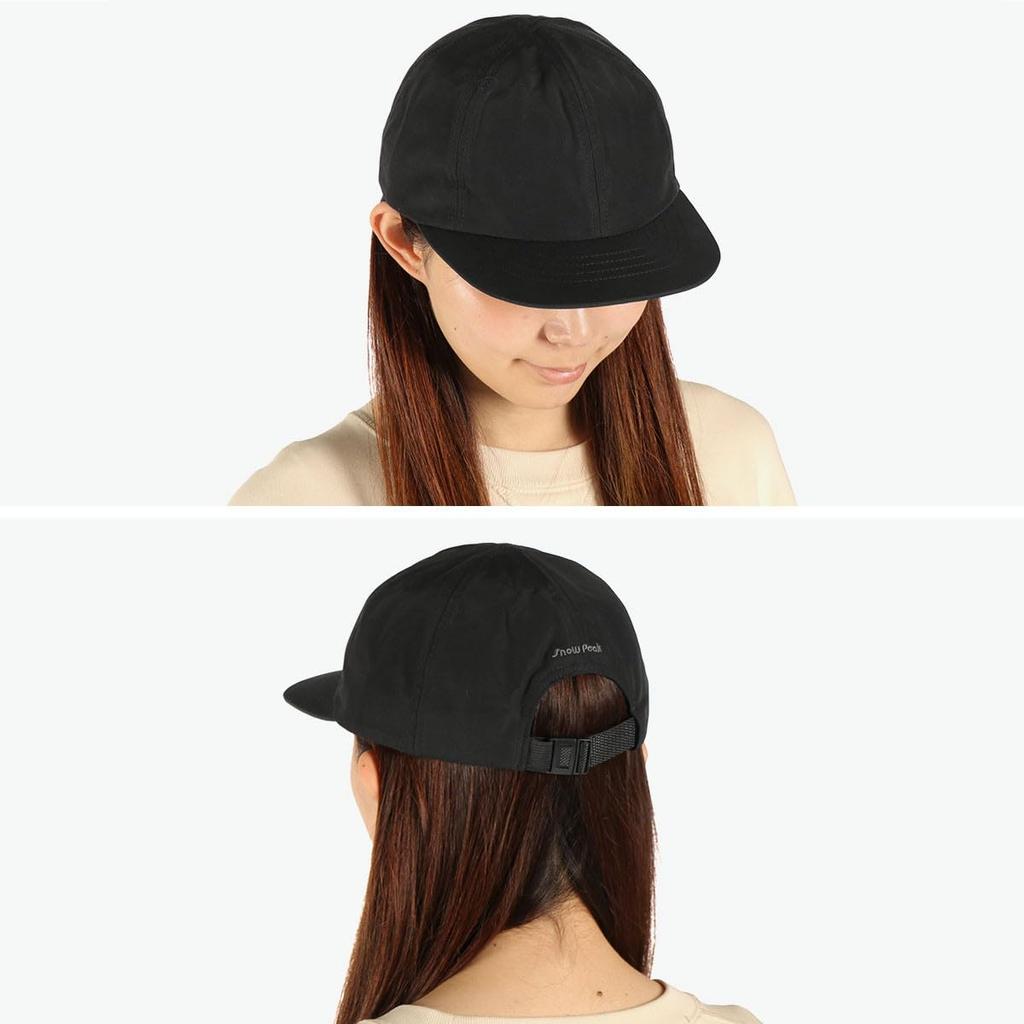 Snow Peak Light Mountain Cloth Cap, size 2, BLACK, AC-25SU017, perfect for camping, outdoor activities, and festivals.