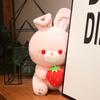 28/40/50CM Kawaii Strawberry Rabbit Plush Pillow Pink Bunny Dolls Stuffed Soft Animal Cushion Girls Kids Birthday Xmas Gifts