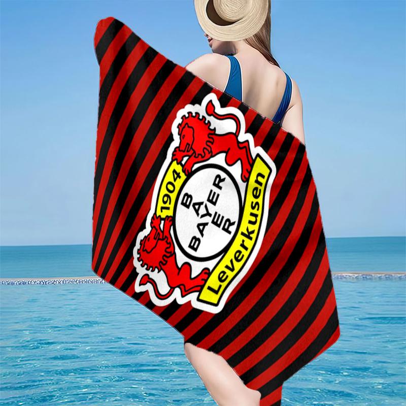 Fußballverein Wappen Löwe Strandtuch, Superweiche Mikrofaser, Geschenk für Sie/Ihn, Geburtstag, für Pool, Strand, Reisen, Heimdekoration Fan-Geschenke