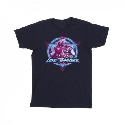 Herren Thor Love And Thunder Neon Badge T-Shirt