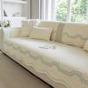 Pure Cotton Sofa Cushion Four Seasons Non-slip L-shaped Sofa Towel Dust-proof Durable Sofa Seat Cover for Living Room