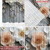 2pcs Large Floral Curtains    Delicate White Pink Blossoms with Golden Accents Lightweight Sheer for Bedroom Living Room