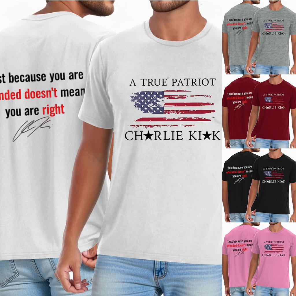 Men's Casual Daily Printed Top Round Neck T-shirt