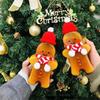 Cute Plastic Gingerbread Bottle Transparent Brown Snowman Milk Tea Jar Juice Candy Kettle Xmas Party