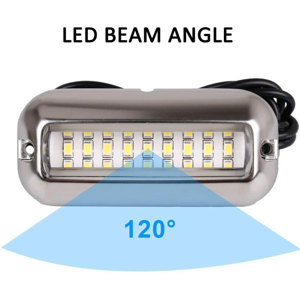 Waterproof 27LED & 42LED Stainless Steel Yacht & Diving Underwater Lights, 10-30V High Brightness Boat Lights