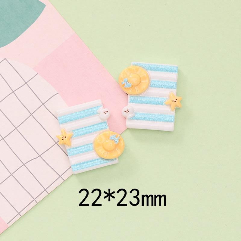 10 ks Nové Pryskyřičné Kreslené Hvězdice Mušle Krab Plachetnice Oceánská Řada Plochá Zadní Části Dekorativní Vlasové Doplňky