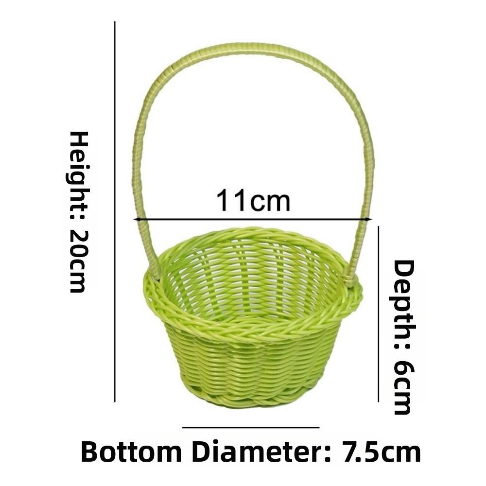Beautiful Handmade Flower Storage Basket Hand-Woven Round Shape Storage Baskets Shopping Storage Hamper Basket