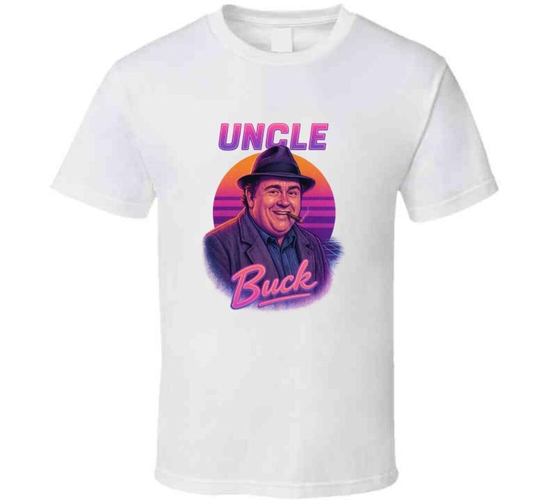 Onkel Buck John Candy Retro 80er Jahre Neon Porträt Film Unisex T-Shirt