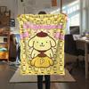 1PC Pompompurin Print Flannel Blanket, High quality All Seasons, Home Decor, Warmth and Comfort, Perfect for Christmas Gifts